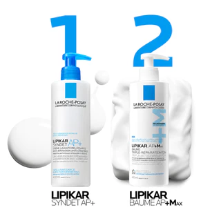 [เซ็ต] La Roche Posay LIPIKAR Baume AP+M 400ml กับ La Roche Posay LIPIKAR SYNDET AP+ 400 ML บาล์มบำรุงผิว และครีมอาบน้ำ