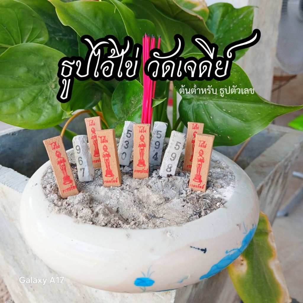 ธูปหวย ไอ้ไข่ ธูปใบ้หวย ธูปใบ้หวย 20 แท่ง(แท่งละ 1บาท) รุ่นคละเลข ให้เลขแม่น