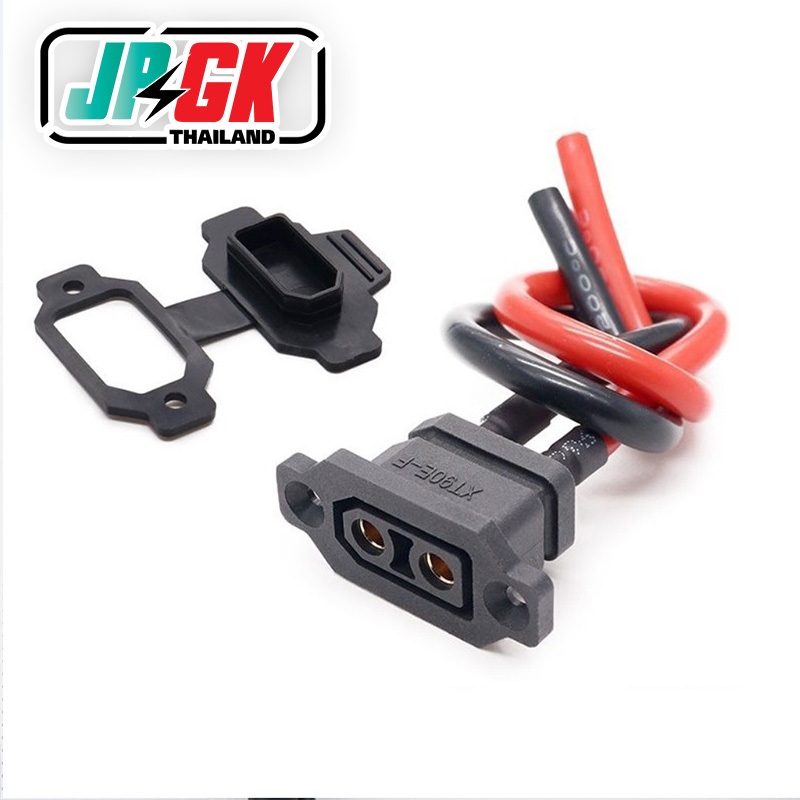 ขั้วต่อแบตเตอรี่ลิเธียมตัวเมีย XT90E-F พร้อมฐานยึด พอร์ตชาร์จ XT90 ปลั๊กตัวผู้และตัวเมีย ขั้วต่อกระแสสูงสำหรับรถไฟฟ้า