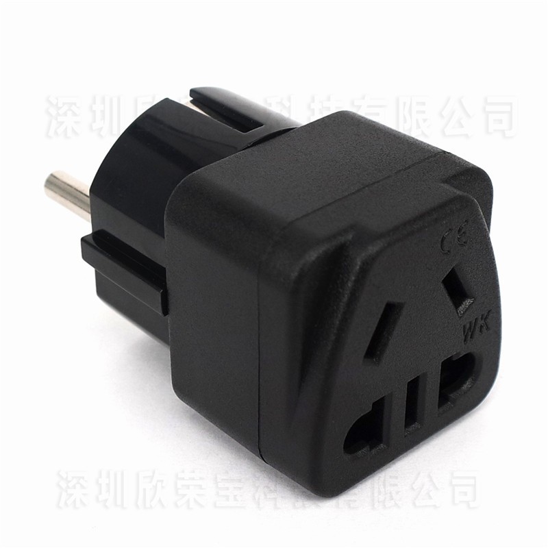 แปลงปลั๊กจีนเป็นไทย แปลงเครื่องใช้ไฟฟ้าจีน 250V 10A สีดำ