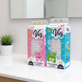 ทิชชู่แขวน Vivy 1320 แผ่น หนา 4 ชั้น ไร้ฝุ่น สัมผัสนุ่ม อ่อนโยน กระดาษทิชชู่แบบดึง แพ็คใหญ่สุดคุ้ม เช็ดหน้าได้