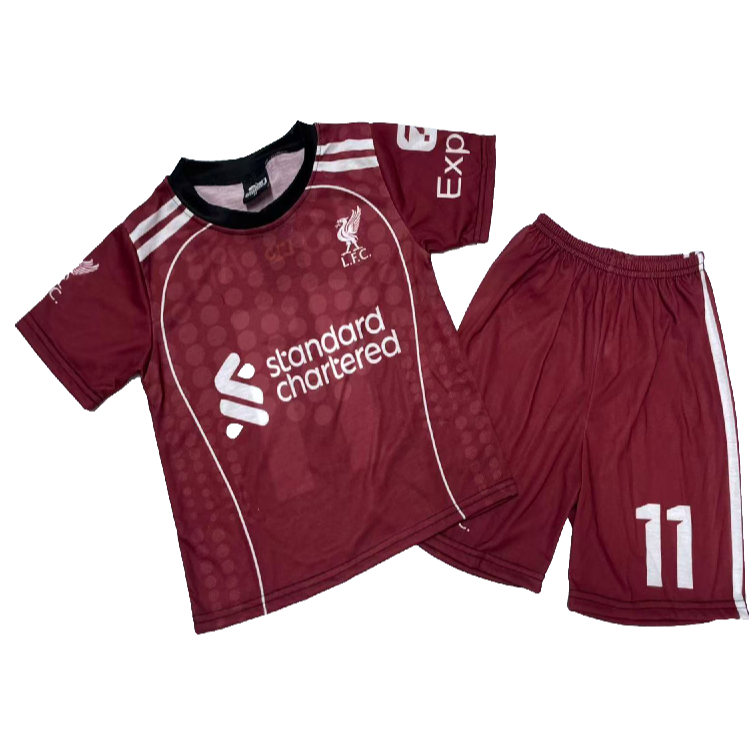 เสื้อกีฬา ชุดฟุตบอลสำหรับเด็ก ได้เสื้อ+กางเกง  (2-12ปี)