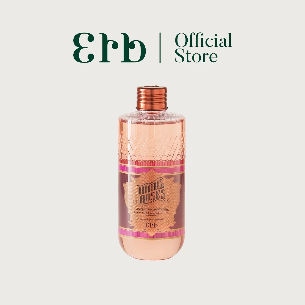 [Best seller] Erb Wine & Roses Body Oil 230 ml. บอดี้ออยล์ ผิวโกล์ว ทาผิว กลิ่นไวน์กุหลาบ ลดริ้วรอยแตกลาย ซึมไว thumbnail 3