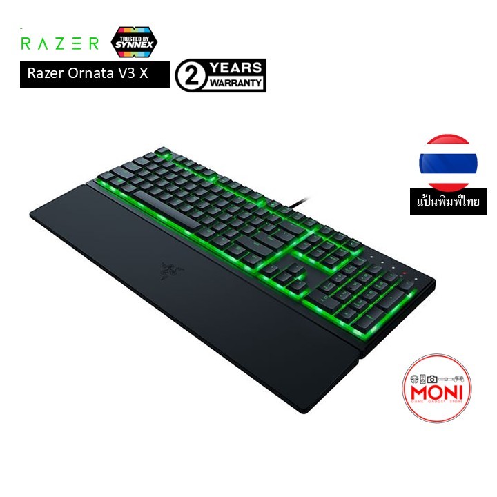 RAZER Ornata V3 X Low Profile Gaming Keyboard Full SizeTHAI คีย์บอร์ดเสียงเงียบ ประกันศูนย์ไทย 2 ปี