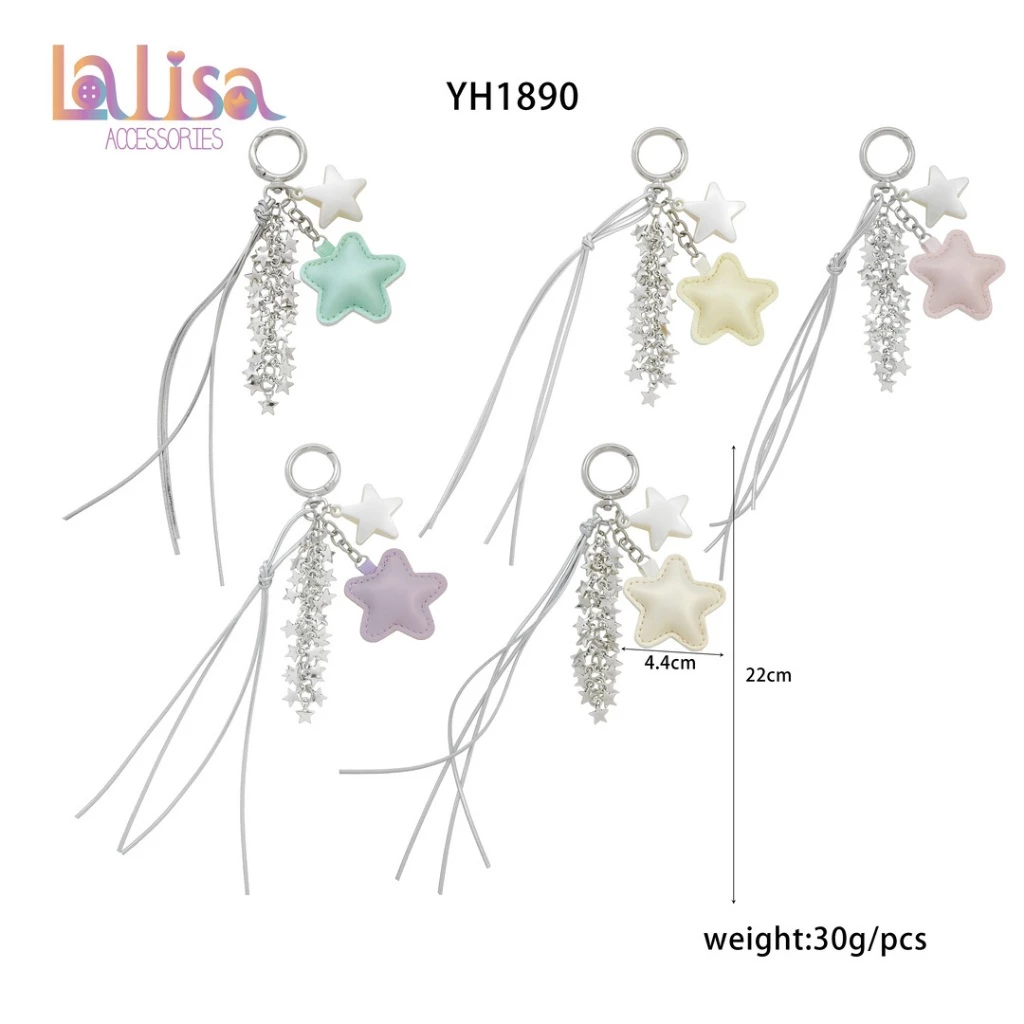 พวงกุญแจดาวพาสเทลห้อยกระเป๋า สไตล์เกาหลี alloy keychain YH1890