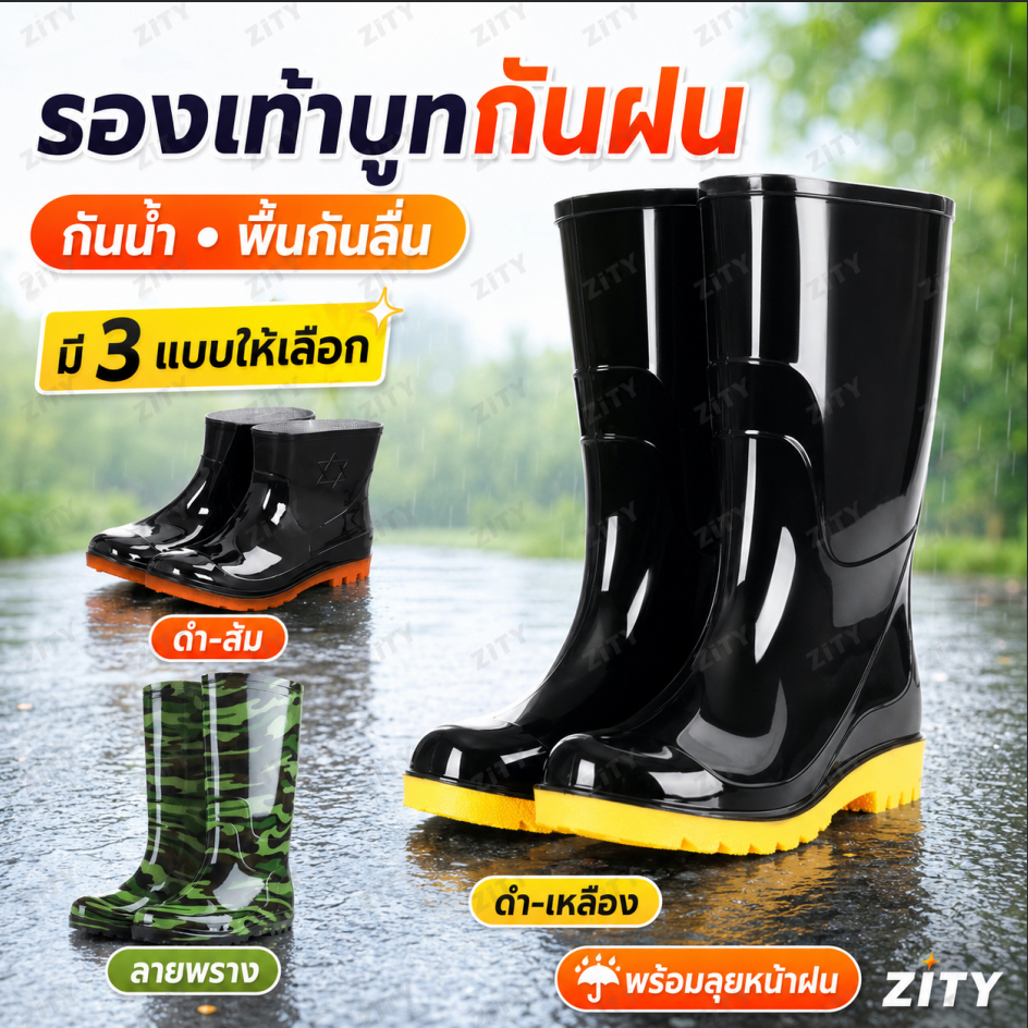 รองเท้าบูทยางพีวีซี คอต่ำ ไร้รอยต่อ กันน้ำ สำหรับทำความสะอาดและงานครัว