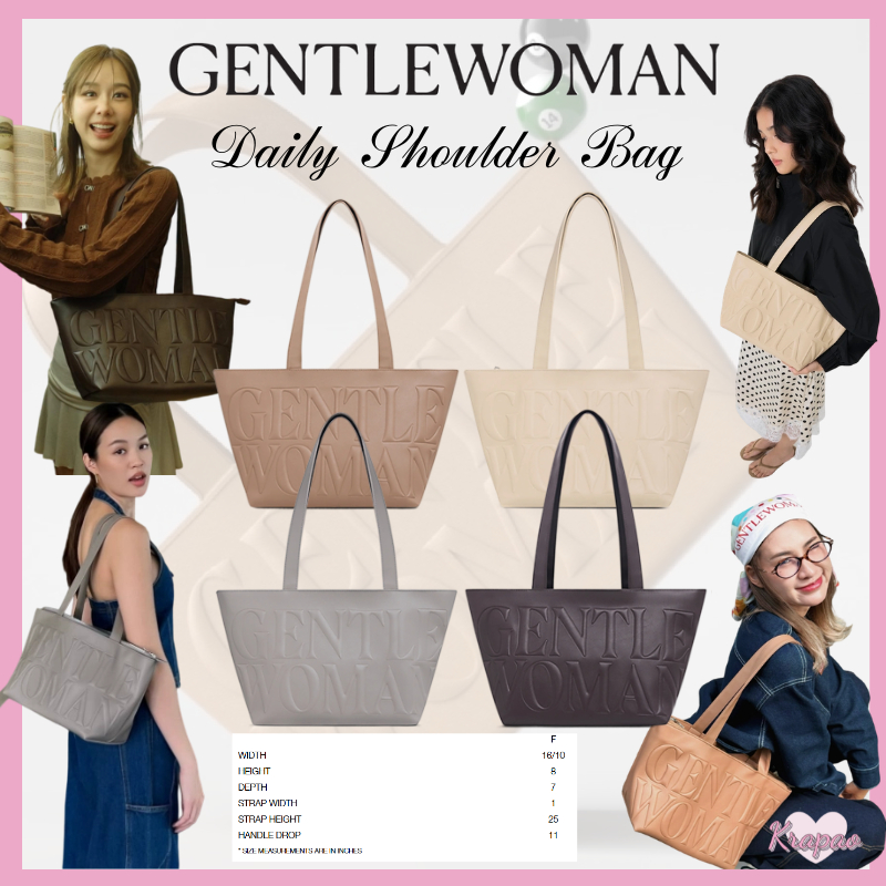 (**พร้อมส่ง)🔥🚚แท้ Gentlewoman Daily Shoulder Bag💯Official Gentlewoman กระเป๋า กระเป๋าสะพายไหล่🍀มันมีซิป กระเป๋าหนัง