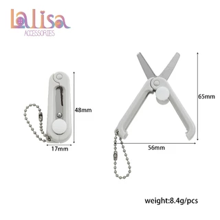 กรรไกรพับจิ๋วพกพา พร้อมพวงกุญแจ Mini scissors JHS004