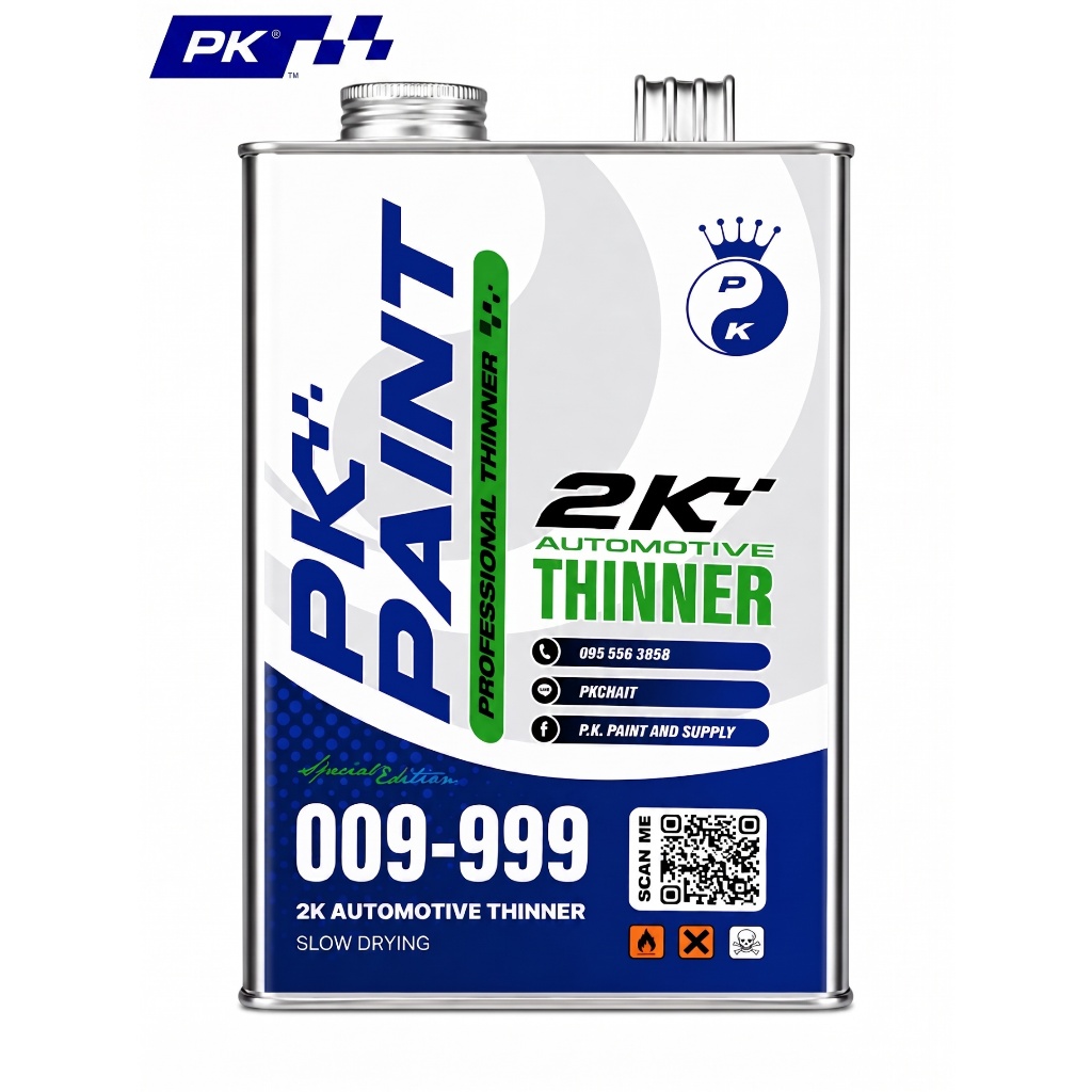 PK PAINT ทินเนอร์ 2K สูตรแห้งช้าพิเศษ รหัส 009-999 (Special Edition) 2K Automotive Thinner Slow Dryi