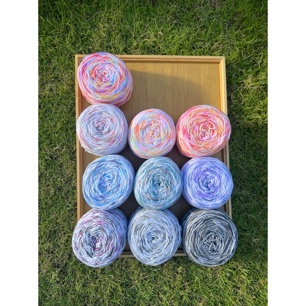เชือกร่ม สีเหลือบน้ำหนัก 200กรัม เส้นขนาด 1.8 มิล