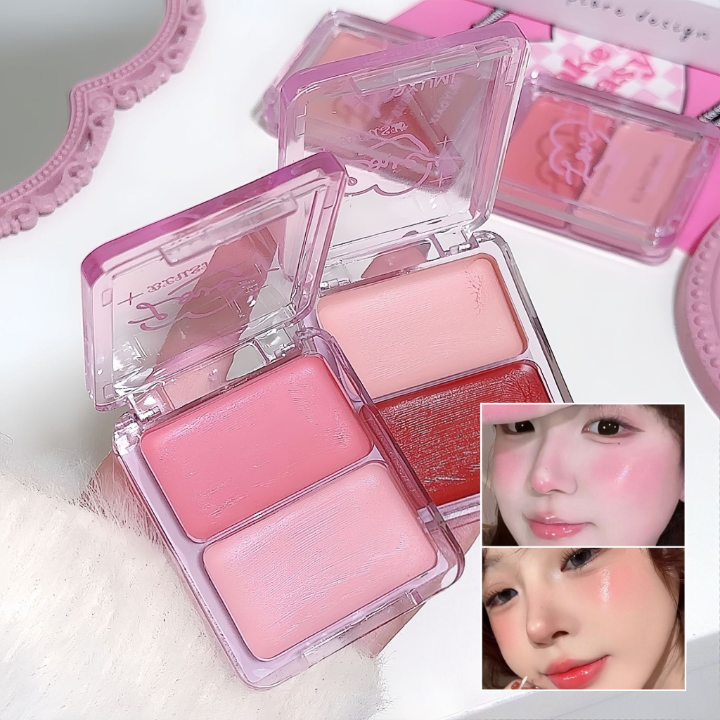 YOTAI บลัชออน 2 ช่อง เนื้อดี สีสวย โชว์ความขาว ใช้ได้ทั้งแก้ม ตา ปาก กันน้ำ กันเหงื่อ ติดทนนา