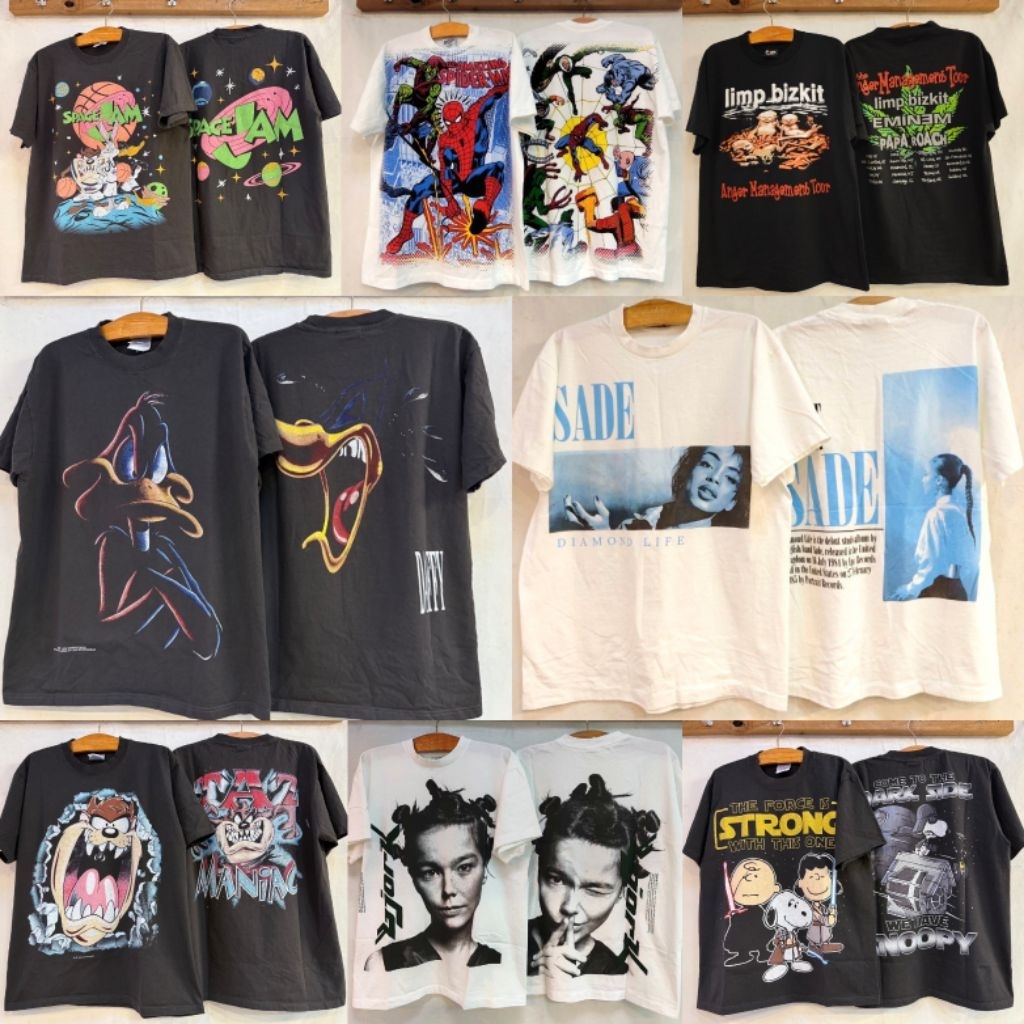 เสื้อวินเทจ การ์ตูนเอนิเมะ งานวง ผ้าเฟต งานใหม่