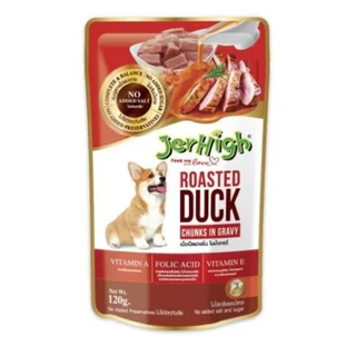 Jerhigh Pouch อาหารเปียกเจอไฮน์สำหรับสุนัข ขนาด120 g 1ซอง