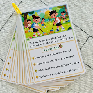 (ใช้โค้ดรับcoinคืน10%ได้) Flashcards Questions บัตรถามตอบแบบโต้ตอบภาษาอังกฤษสำหรับแม่และลูก 32 ใบ