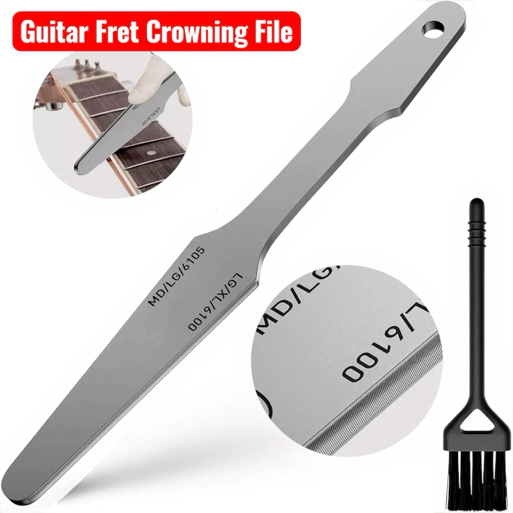 ตะไบสำหรับแต่งเฟรตกีตาร์ (Guitar Fret Crowning File) ที่ทำจากเหล็กกล้าคาร์บอนอย่างดี