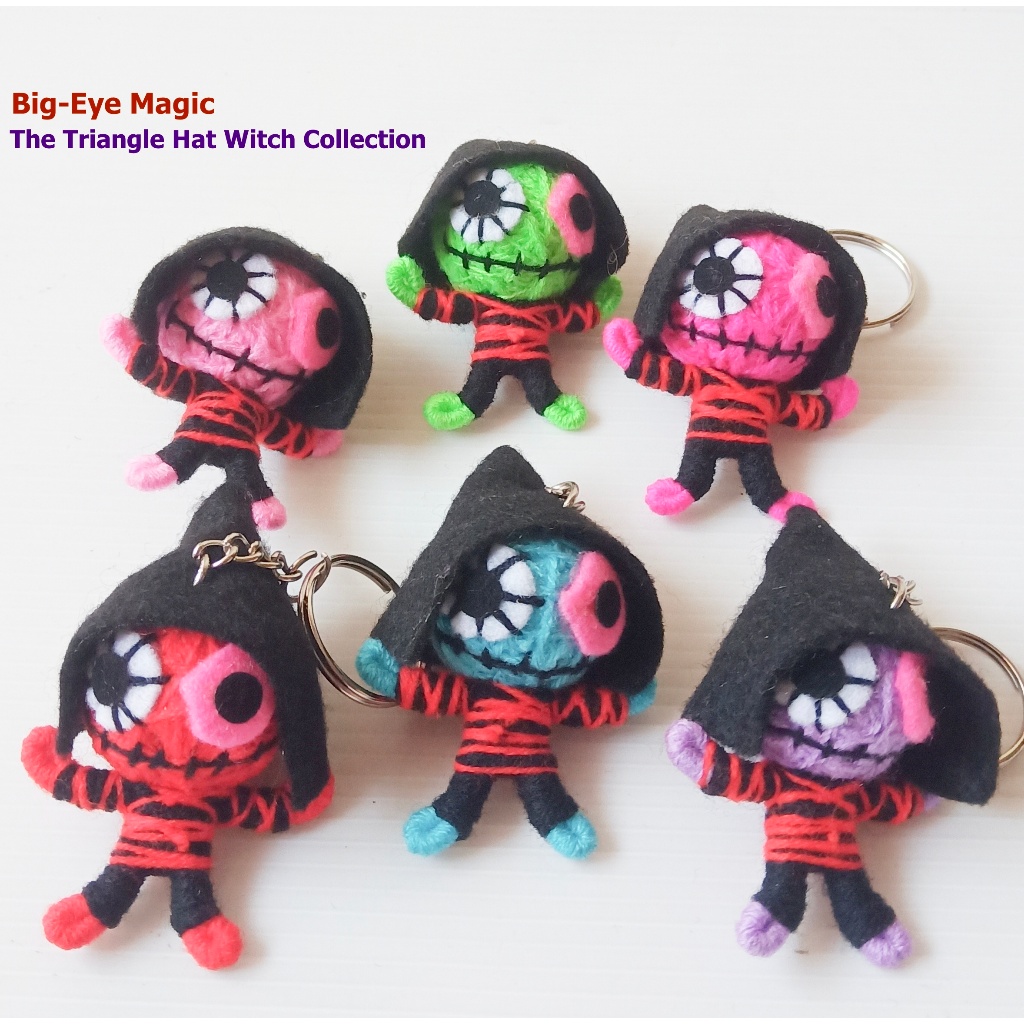 พวงกุญแจ ตุ๊กตาวูดู Unique Voodoo Doll Keychain with Headphones – Handmade DJ String Doll Music Love