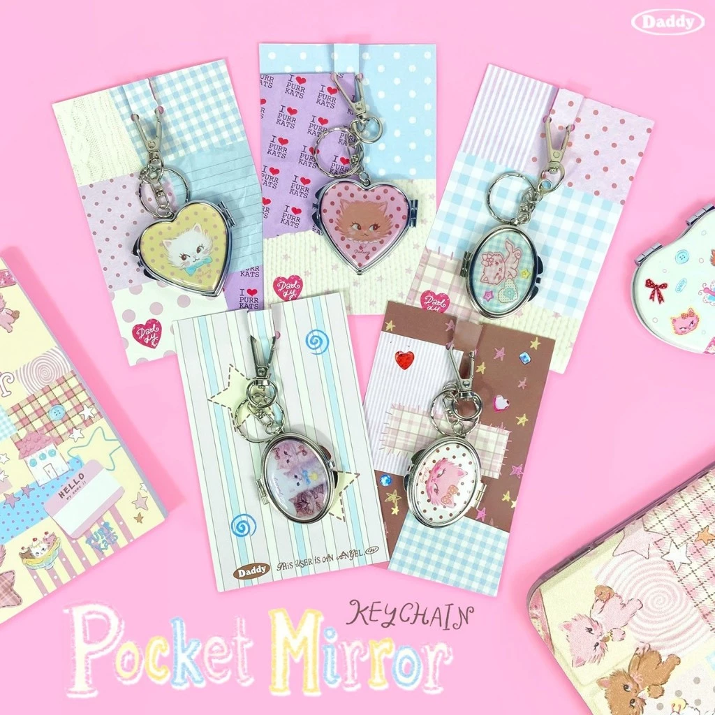DADDY | Purrkats Mirror Keychain พวงกุญแจกระจก สุดน่ารัก