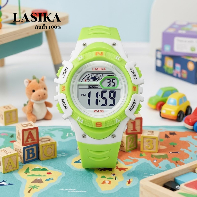 นาฬิกาเด็ก นาฬิกาดิจิตอล sport มีไฟจับเวลาตั้งปลุก มีวันที่เดือนปี