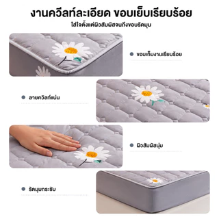 LULUNA ผ้าปูที่นอนกันไรฝุ่น เข้ามุม 360 องศา (ผ้าปูที่นอน + ปลอกหมอน) ขนาด 6/5/4/3 ฟุต ป้องกันไรฝุ่น หนา 30 ซม.