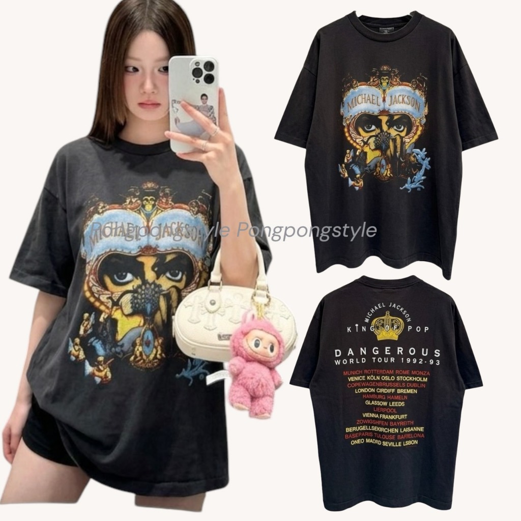 เสื้อยืดผ้าฟอกวินเทจ ทรงโอเวอร์ไซส์ Unisex งานผ้า Cotton100  งานใหม่ ทำเก่า ผ้าฟอกเฟดนุ่มไร้ตะเข็บข้าง สกรีน หน้าหลัง