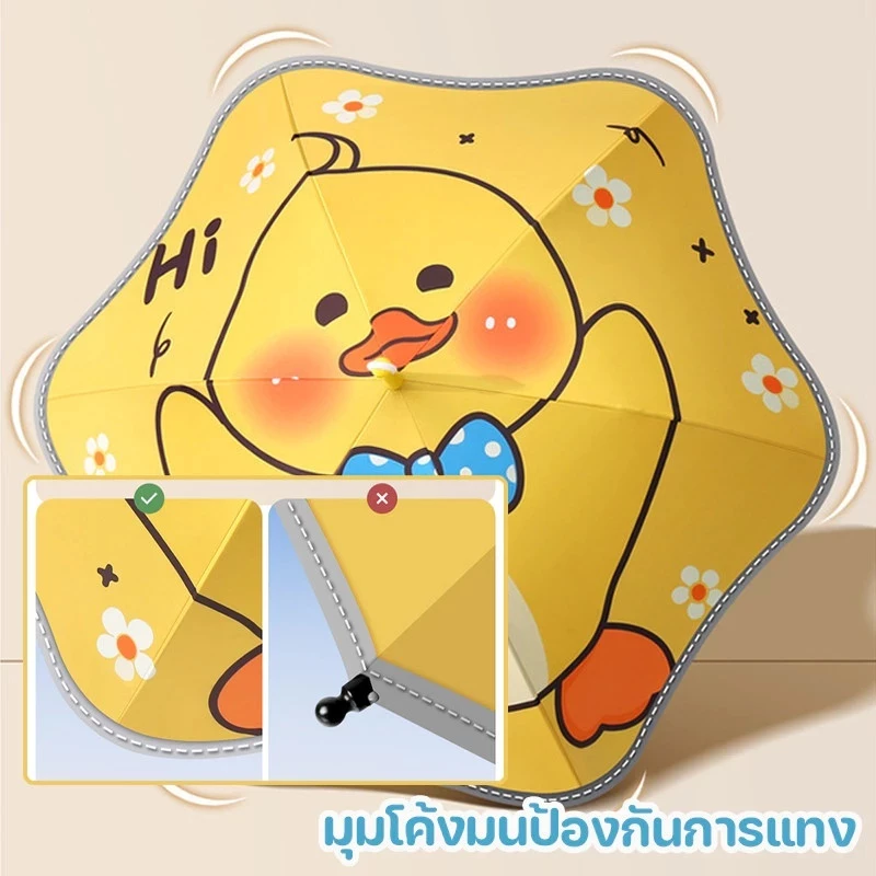 ร่มกันฝนเด็ก ลายการ์ตูน ขนาดพกพา กันแดดกัน UV thumbnail 9