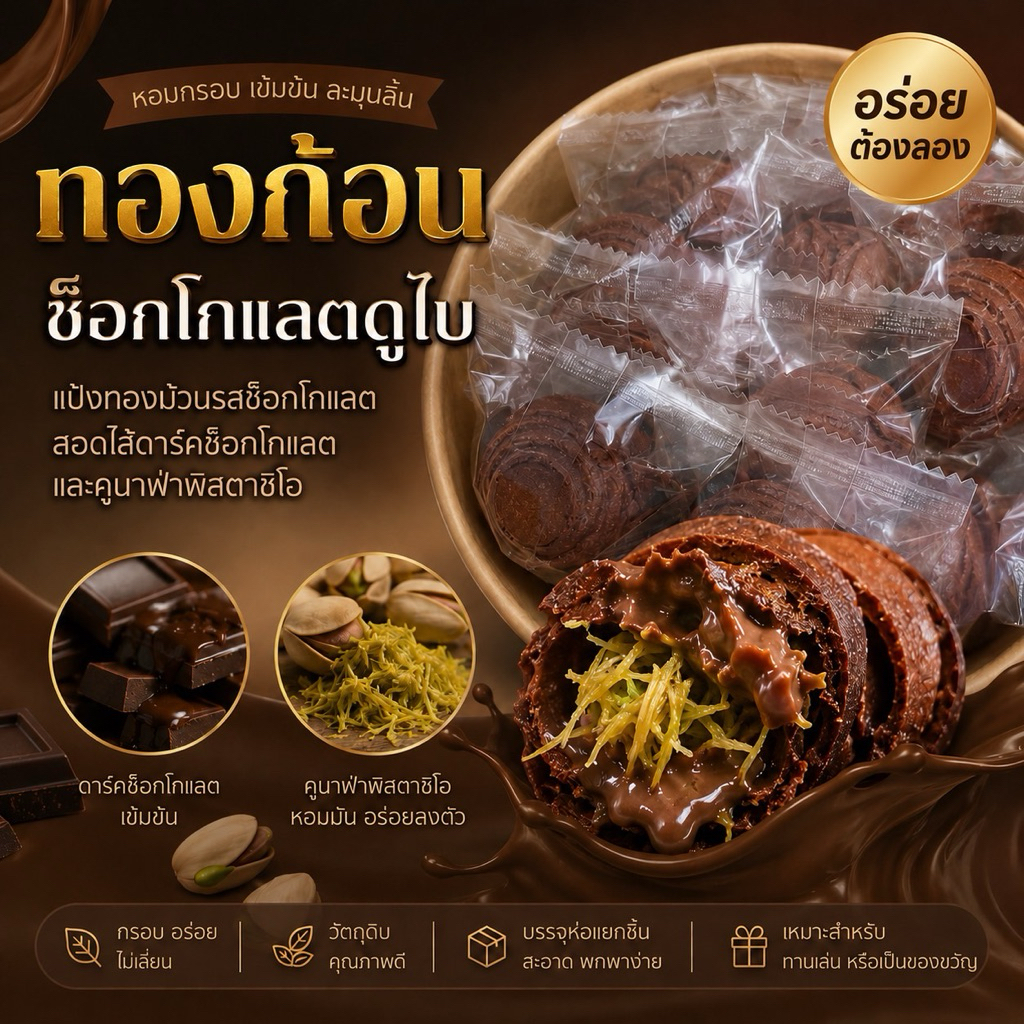 ทองก้อนช็อกโกแลตดูไบ Chocolate Dubai