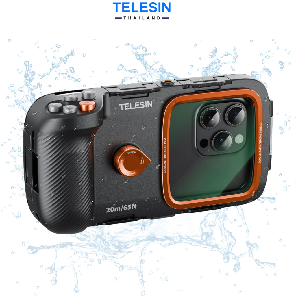 TELESIN Diving Phone remote case Photo & Video Diving Housing Handle Grip เคสรีโมทมือถือสำหรับดำน้ำ