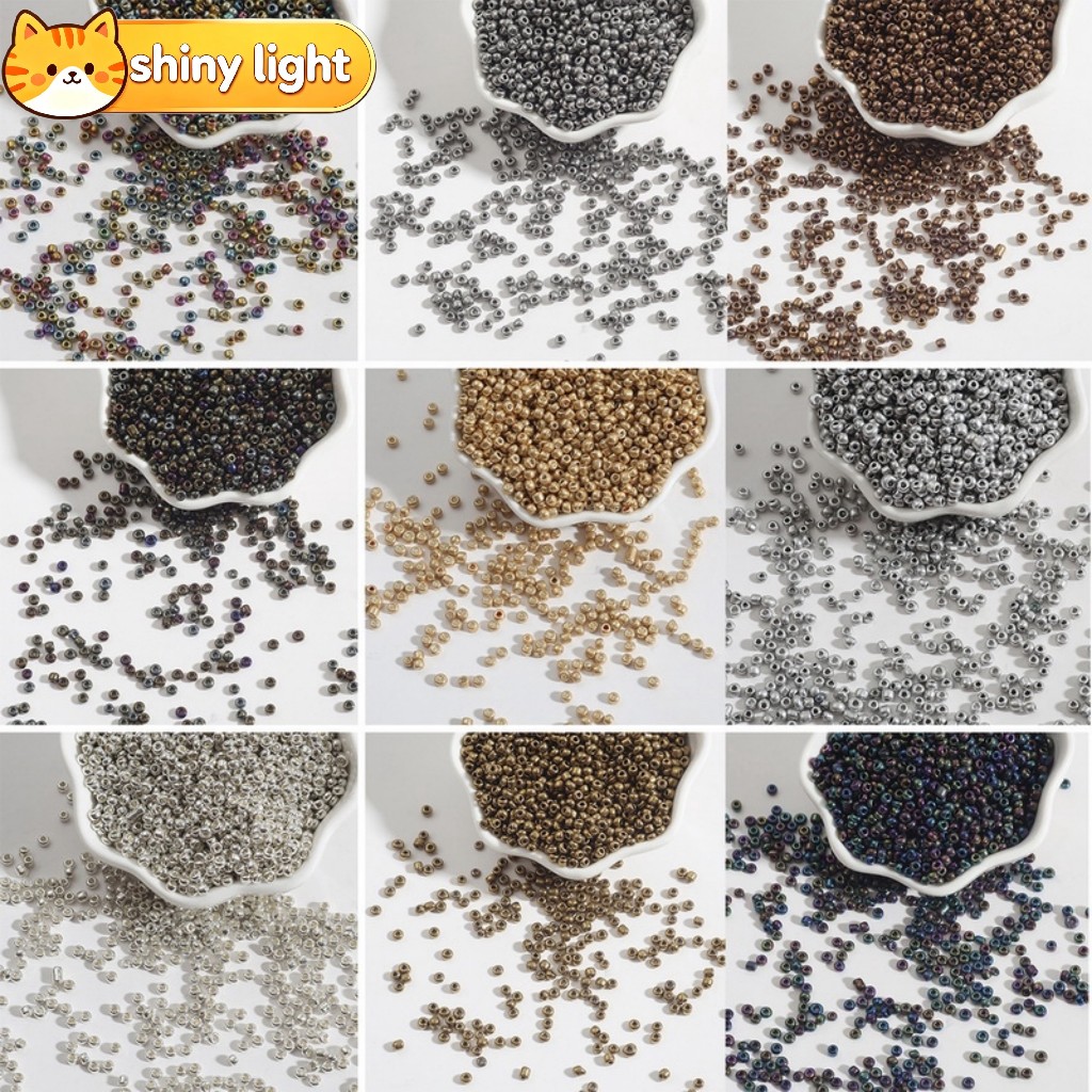 ลูกปัดเม็ดพืชสีทองเงิน 2 3 4 มม. เว้นระยะ สำหรับ DIY สร้อยข้อมือ สร้อยคอ ต่างหู พวงกุญแจ งานแฮนด์เมด