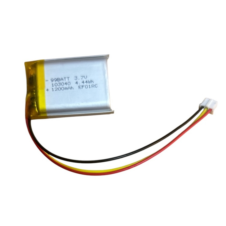 แบตเตอรี่สำหรับเครื่องวัดผิว 1200mah รหัส 103040 3.7v 3สาย ph2.0