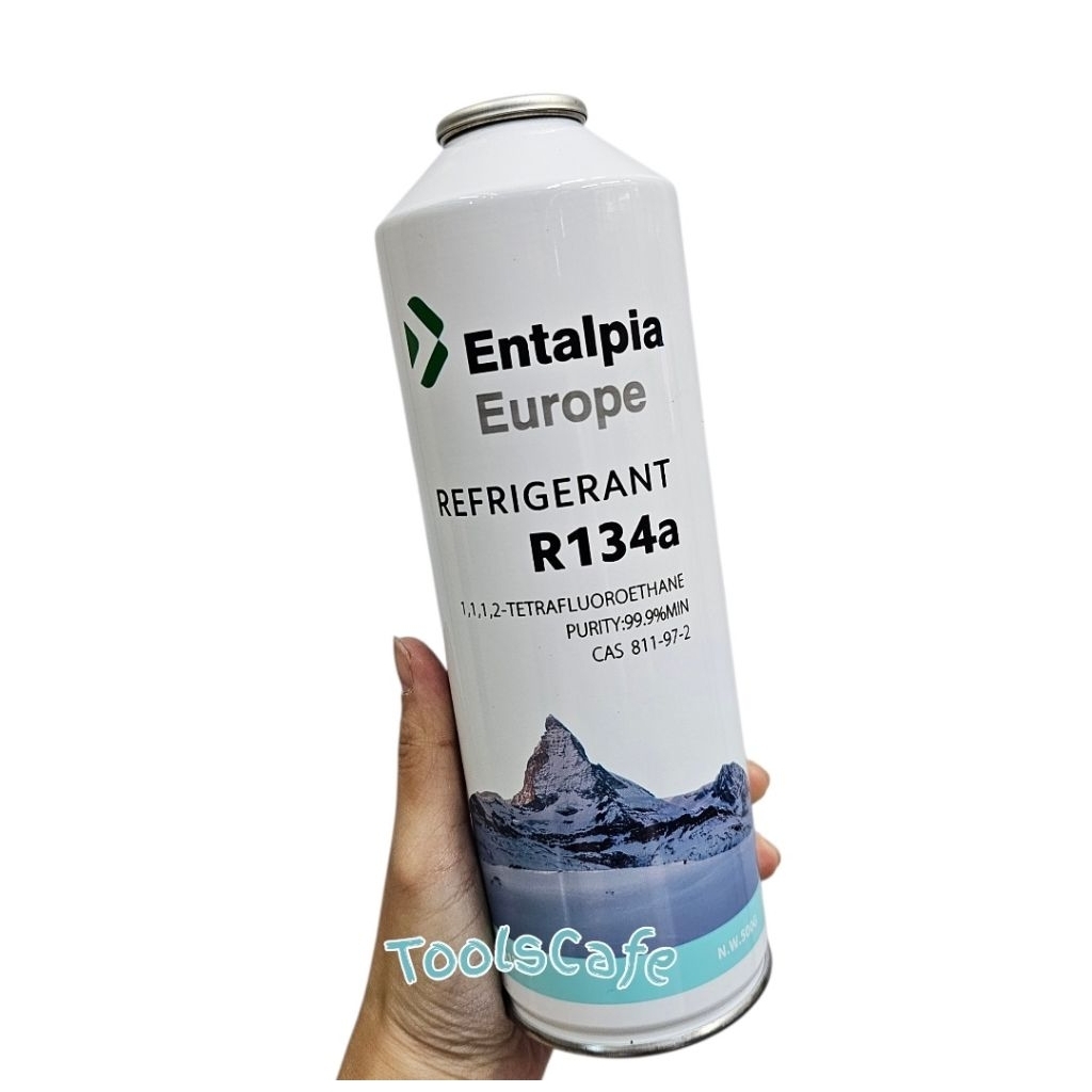 [มีบริการส่งด่วน⚡️] น้ำยา R134a กระป๋อง ENTALPIA 500 กรัม น้ำยาแอร์รถยนต์