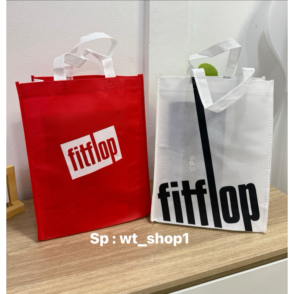 ถุงแบรนด์Fifflop ถุงแดง ถุงช็อป ถุงผ้าฟิตฟลอบ‼️แท้จากช้อป มือ1