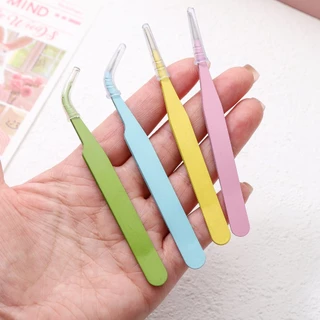 แหนบโลหะตรงและปลายโค้งสีสัน อุปกรณ์ DIY งานคราฟต์ ทำสมุดภาพ ติดสติกเกอร์ ร้อยลูกปัด เครื่องประดับ
