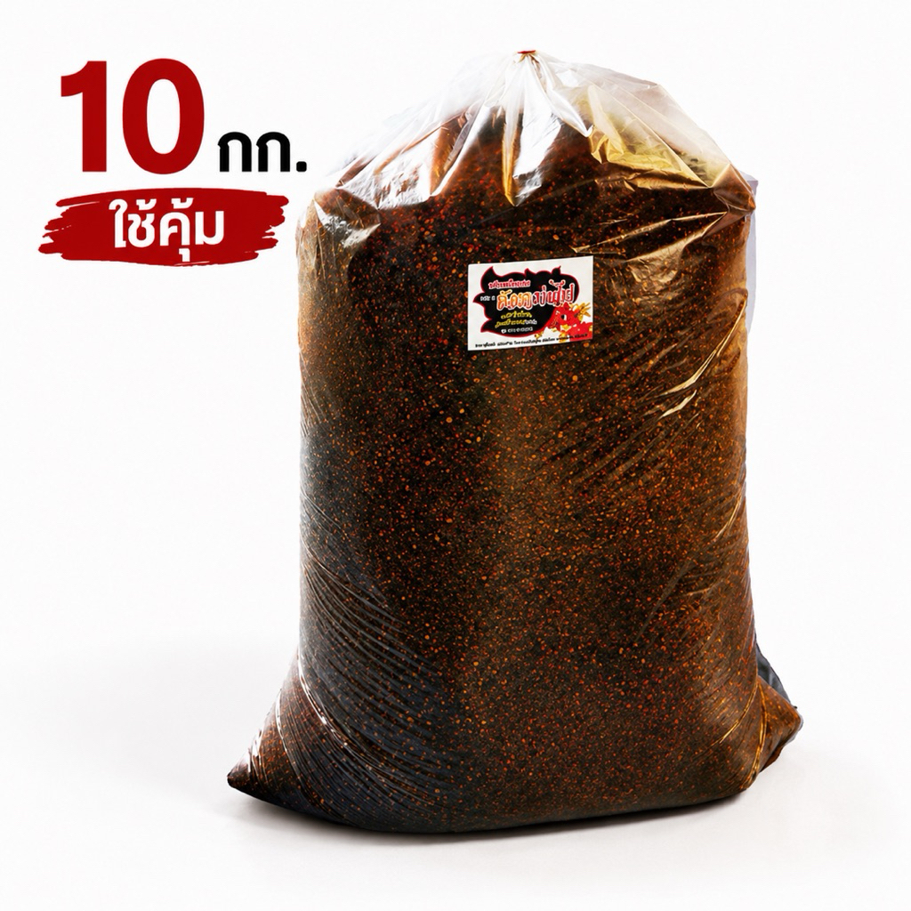 พริกคั่วดำ 10 กก. เผ็ดจัด คั่วเตาฟืน หอมมาก ร้านก๋วยเตี๋ยวใช้เยอะ(ดำถุง10)
