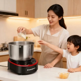 เครื่องตีแป้ง 7L/10L เครื่องนวดแป้งอเนกประสงค์ เครื่องนวดแป้ง 304 โถผสมอาหารหมุนได้ โดยเฉพาะอย่างยิ่งเหมาะสำหรับการทำขนม