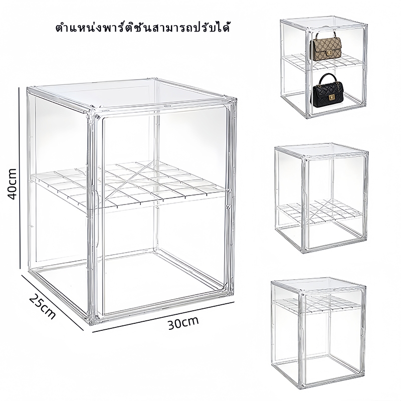 คุ้มค่า กล่องโชว์อะคริลิคใส หนาแข็ง โต๊ะบ้าน เก็บตุ๊กตา หมวกกันน็อค กระเป๋าโมเดล กันฝุ่น ความจุใหญ่