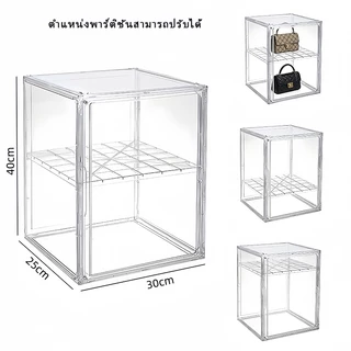 คุ้มค่า กล่องโชว์อะคริลิคใส หนาแข็ง โต๊ะบ้าน เก็บตุ๊กตา หมวกกันน็อค กระเป๋าโมเดล กันฝุ่น ความจุใหญ่