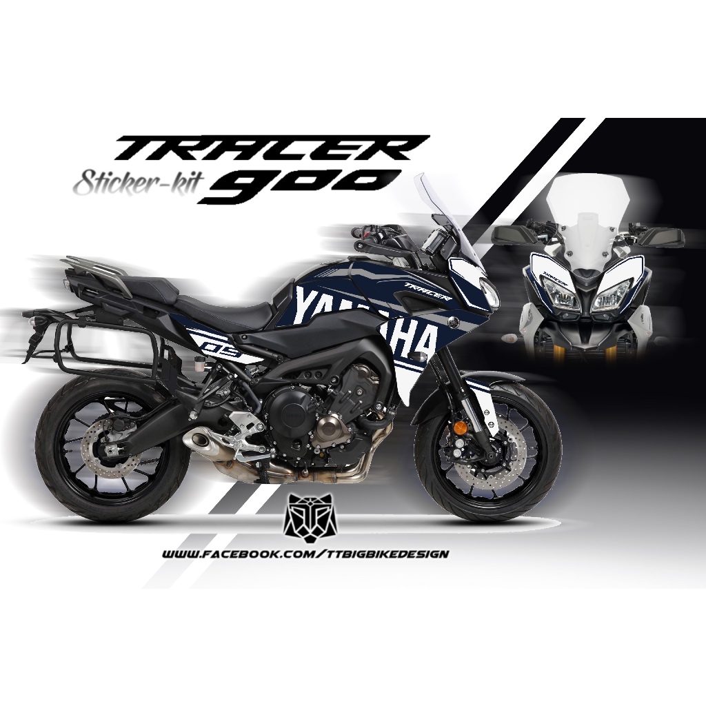 TT Bigbike Design สติ๊กเกอร์แต่งลายรถ for Tracer900 ลาย TT YAMAHA LINE