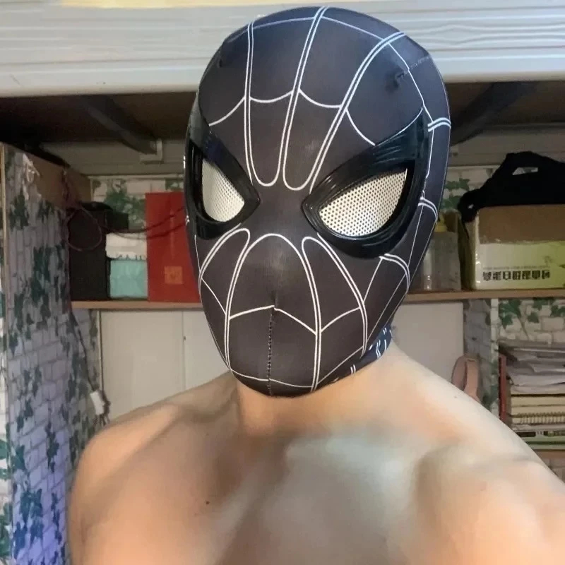 Spiderman Headgear Mask หน้ากากสไปเดอร์แมน รีโมทคอนโทรลตา movable สว่างขึ้นด้วยการสัมผัส ผู้ใหญ่เล่นตามบทบาท