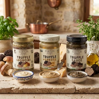 Tartufi Jimmy Truffle Sauce ทาร์ทูฟี่ จิมมี่ ซอสทรัฟเฟิลพร้อมรับประทาน (180g)