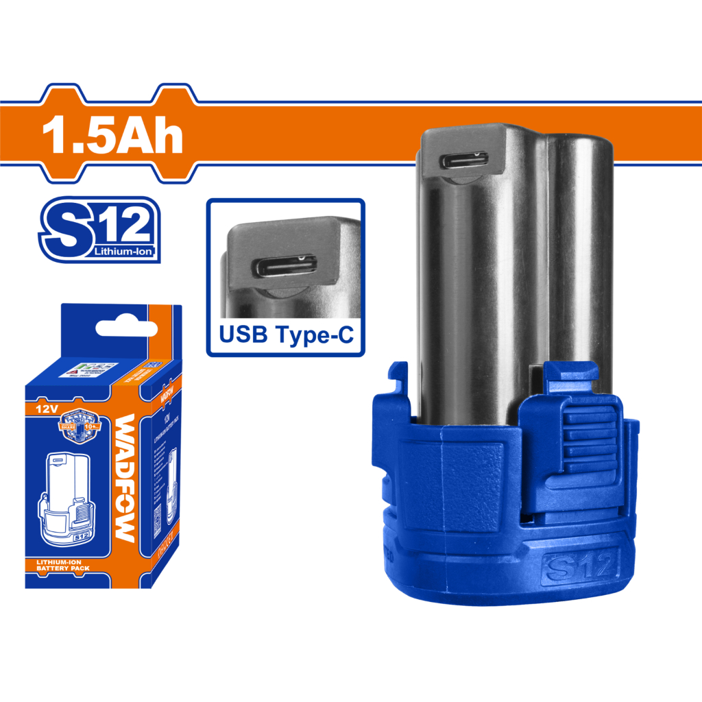 WADFOW แบตเตอรี่ 12V , 20V   สำหรับเครื่องมือไฟฟ้า
