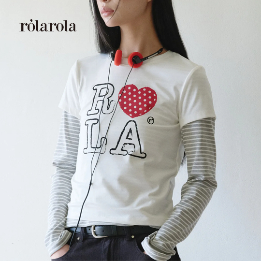 ROLAROLA - I LOVE ROLA T-SHIRT ( BLACK , WHITE )