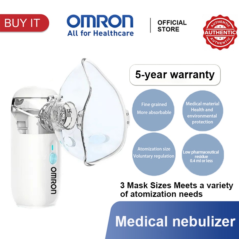 OMRON Portable Nebulizer Handheld Inhaler 3 Modes Easy Use for Kids Adults Elderly Asthma Care