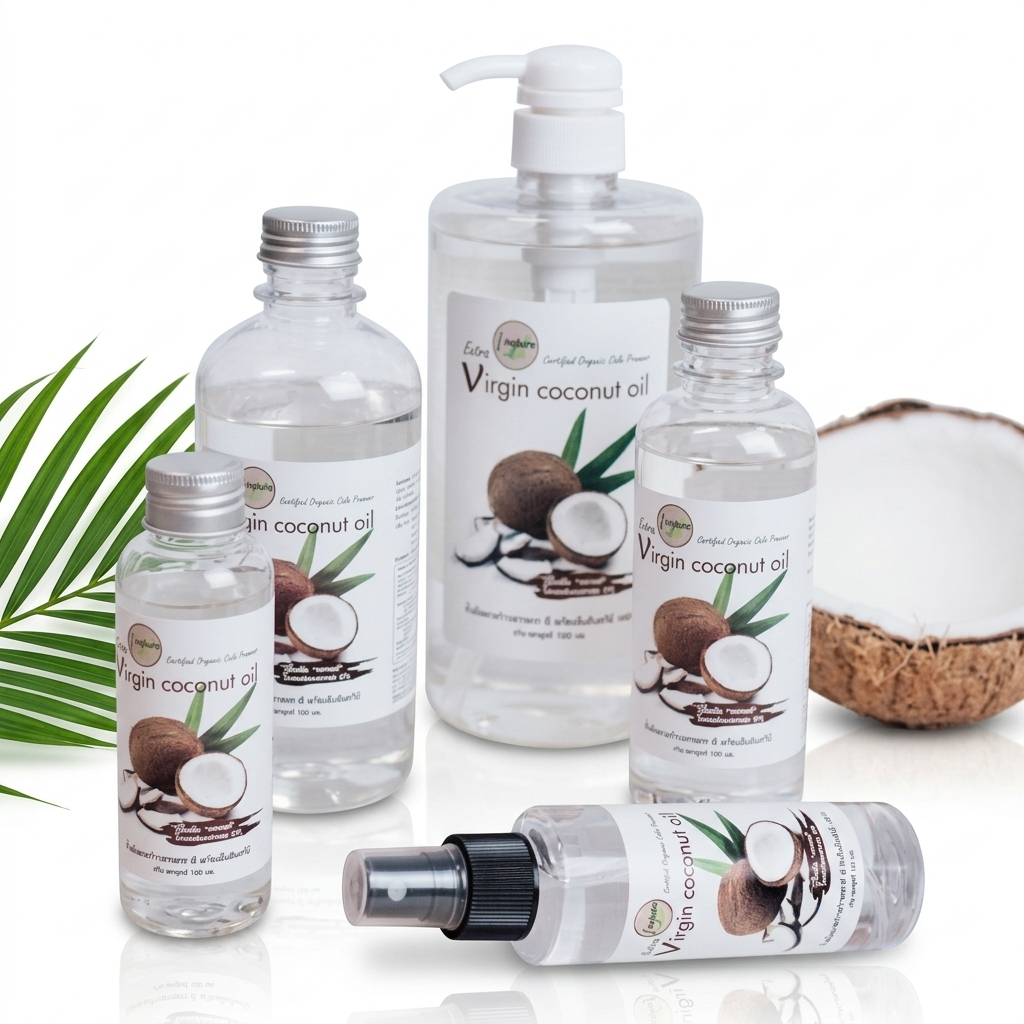 I nature น้ำมันมะพร้าวสกัดเย็น ไอเนเจอร์ ธรรมชาติบริสุทธิ์ 100% I-nature Extra Virgin Coconut Oil