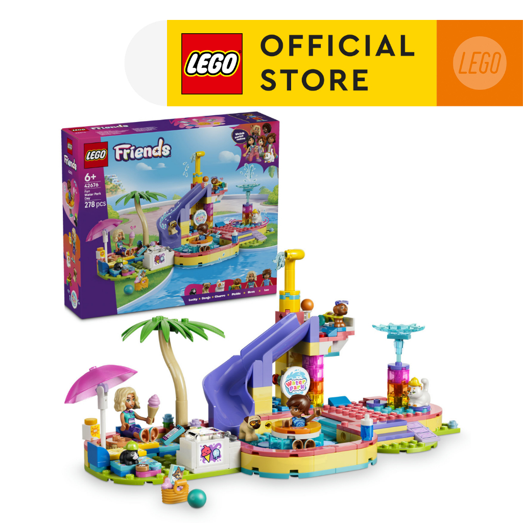 LEGO Friends 42676 Fun Water Park Day (278 Pieces), Building Blocks, Kids Toy