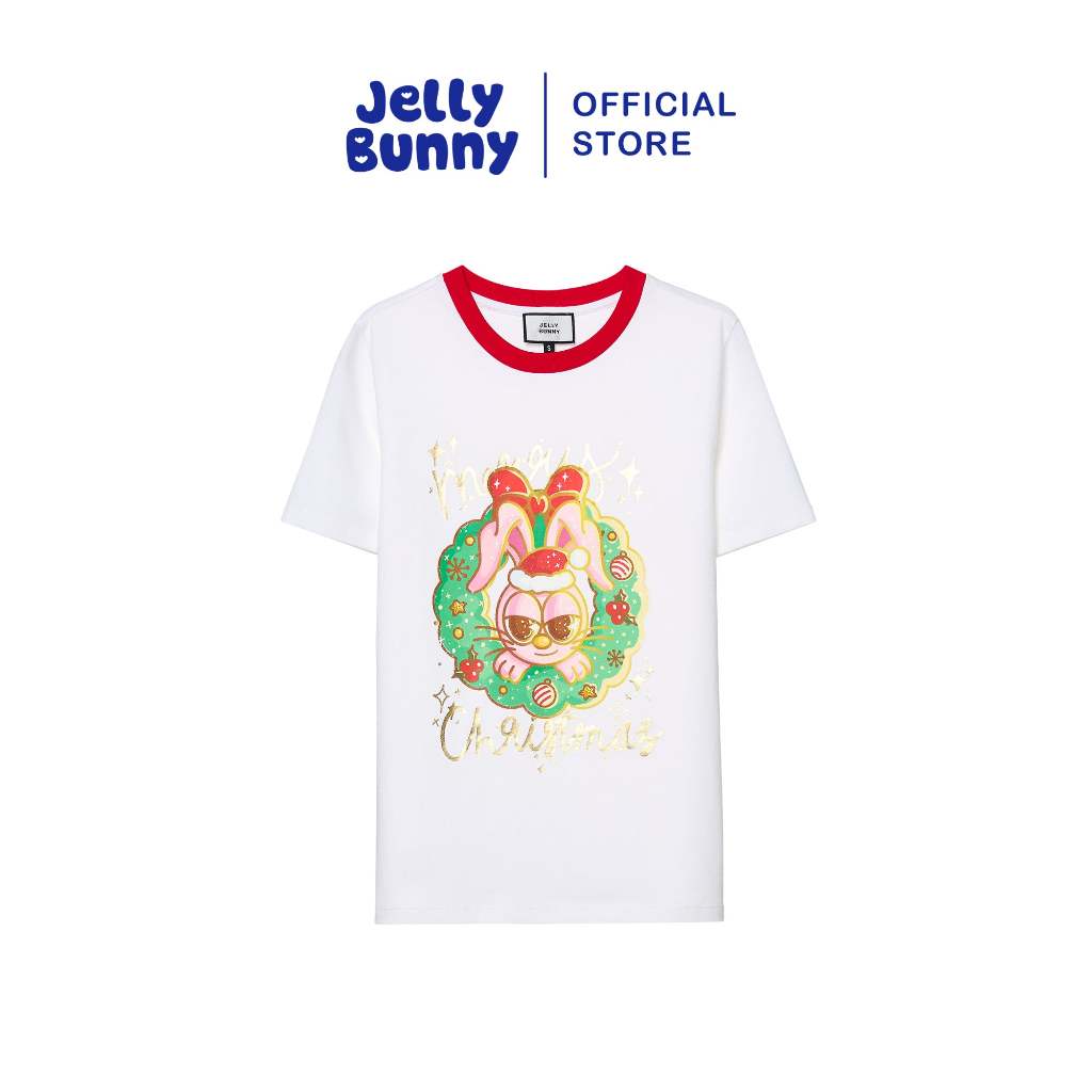 JELLY BUNNY เสื้อยืดพิมพ์ลาย CHRISTMAS JERME รุ่น B25WGWC020 WHITE