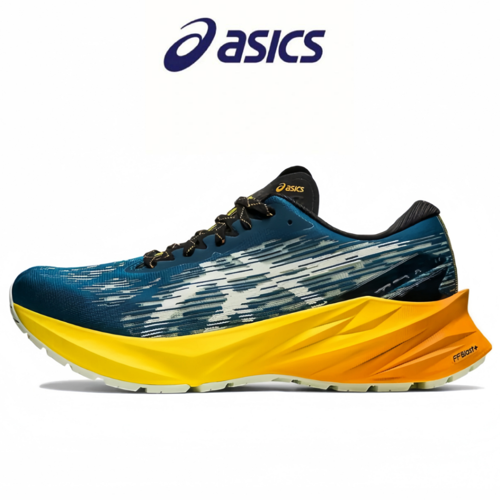 Asics Novablast 3 TR น้ำเงิน เหลือง ขาว（ของแท้ 100 %）
