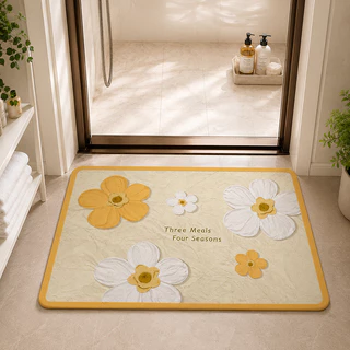 Kitchen mat, bedroom mat, non-slip bathroom mat, thickened felt, with non-slip rubber strips on the bottom.