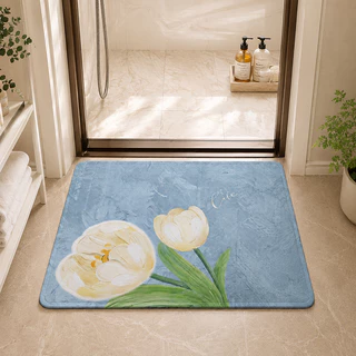 Kitchen mat, bedroom mat, non-slip bathroom mat, thickened felt, with non-slip rubber strips on the bottom.