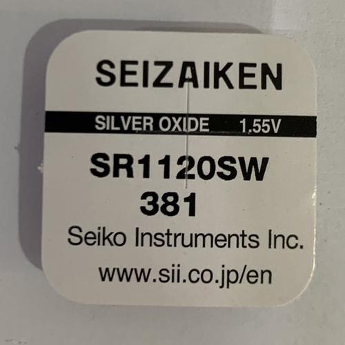 ถ่านกระดุม Seizaiken 381 / SR1120SW  แบ่งจำหน่าย แบบ 1 ก้อน,5 ก้อน