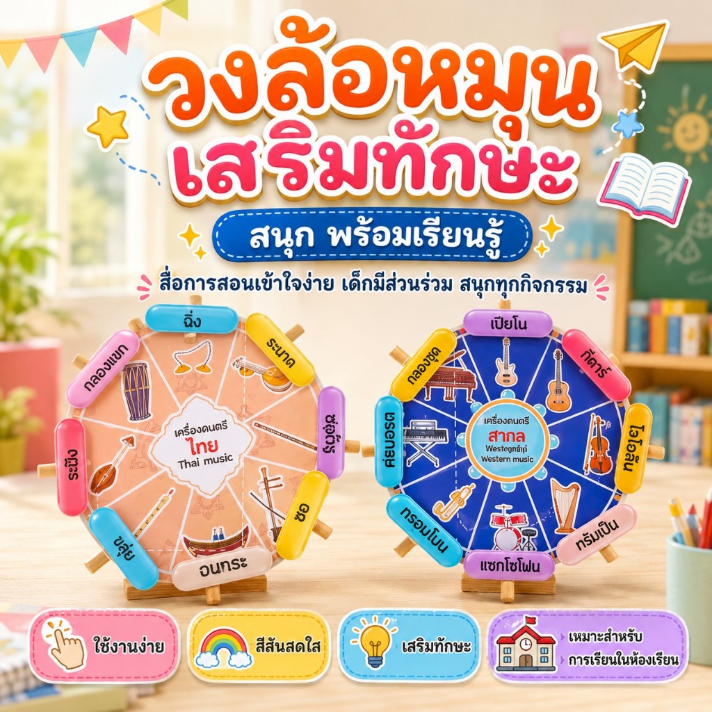 สื่อวงล้อตัวหนีบจับคู่เครื่องดนตรี